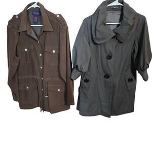 Women's Medium Coats Jackets Long Sleeve Winter Wholesale Bulk Lot of 2 M